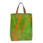 Louis Vuitton Vintage Pre-owned Laeder totevskor Green, Dam