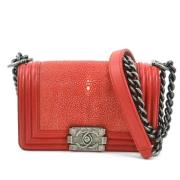 Chanel Vintage Pre-owned Laeder chanel-vskor Red, Dam