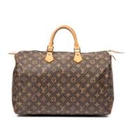 Louis Vuitton Vintage Pre-owned Belagd canvas handvskor Brown, Dam