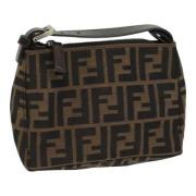 Fendi Vintage Pre-owned Canvas handvskor Brown, Dam