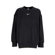 Nike Svart/Vit Fleece Crewneck Sweatshirt Black, Dam