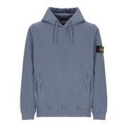 Stone Island Ekologisk bomullshoodie med karakteristisk kompass Gray, ...