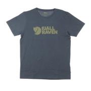 Fjällräven Navy Logo T-shirt för män Blue, Herr