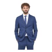 Selected Homme Blå Enkelknäppt Jacka Modern Stil Blue, Herr