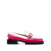 Ganni Rosa Juvelerad Läderloafers Pink, Dam