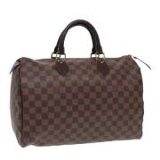 Louis Vuitton Vintage Pre-owned Canvas handvskor Brown, Dam