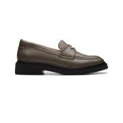 Clarks Gröna Slip-On Loafers Splend Edge Kvinnor Green, Dam