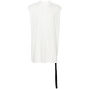 Rick Owens Vit Jersey T-shirt Ärmlös Rund hals White, Herr