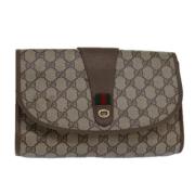 Gucci Vintage Pre-owned Laeder kuvertvskor Beige, Dam