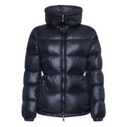 Moncler Blå Dunjacka med Huva Blue, Dam