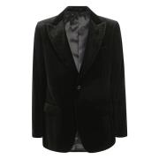 Lardini Sammet Blazer med Externa Fickor Blue, Herr