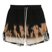 Rick Owens Svarta löst sittande shorts med solmotiv Black, Herr