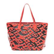 Louis Vuitton Vintage Pre-owned Belagd canvas axelremsvskor Red, Dam