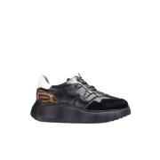 Wonders Svarta Roma Dam Sneakers Höjer Stilen Black, Dam