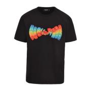 Dsquared2 Avslappnad Bomull T-shirt Black, Herr