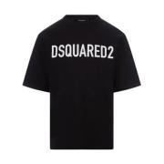 Dsquared2 Avslappnad Bomull T-shirt Black, Herr