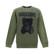 Moschino Stilren Sweatshirt för Män Green, Herr