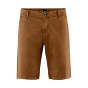 BomBoogie Stretch Chino Bermuda Shorts Brown, Herr