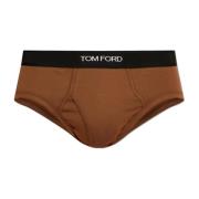 Tom Ford Briefs med logotyp Brown, Herr