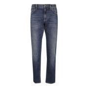 Dolce & Gabbana Slim-Fit Jeans med Tvättad Denim Look Blue, Herr