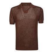 Tagliatore Barn Polo i Stickat Brown, Herr