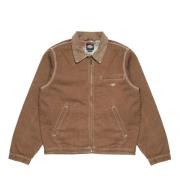 Dickies Brun Denimjacka med Flanellfoder Brown, Herr