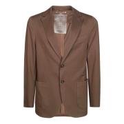 Circolo 1901 Lätt Piquet Blazer för Män Brown, Herr