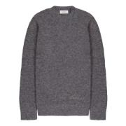 Laneus Alpaca Crewneck Sweater Gray, Herr