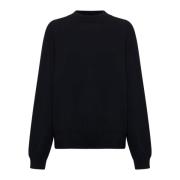 Studio Nicholson Rib Crew Neck Stickat för Kvinnor Black, Dam