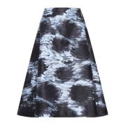 Marni Abstrakt Print A-Line Midi Kjol Multicolor, Dam