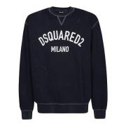 Dsquared2 Cool Fit Logo Sweatshirt Blue, Herr