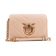 Pinko Mini Love One Cross Body Väska Beige, Dam