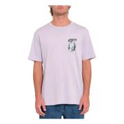 Volcom Santi Stoned T-shirt Purple, Herr