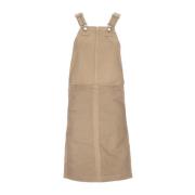 Carhartt Wip Brun Medley Dungaree Klänning med Fickor Brown, Dam