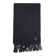 Maison Kitsuné Räv Huvud Scarf Blue, Dam