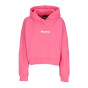 Disclaimer Kort hoodie med stort logotyp Pink, Dam