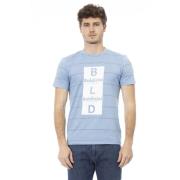 Baldinini Kortärmad Rund Hals T-shirt Blue, Herr