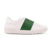 Valentino Garavani Vita Lädersneakers med Snörning White, Herr