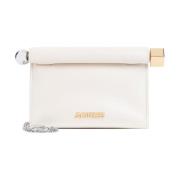 Jacquemus Neutral Läder Clutch Väska White, Dam