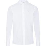 Calvin Klein Vit Casual Modern Skjorta med Monogram Logo White, Herr