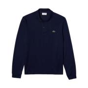 Lacoste Blå Pikétröja Långärmad Bomull Blue, Herr