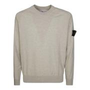 Stone Island Räfflad rund hals tröja Beige, Herr