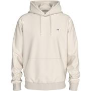 Tommy Jeans Vit Small Flag Hoodie Sweater White, Herr