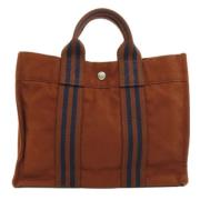 Hermès Vintage Pre-owned Canvas handvskor Brown, Dam