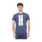 Baldinini Kortärmad Rund Hals T-shirt Blue, Herr