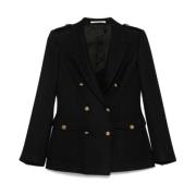 Tagliatore Svart Ylleblazer Black, Dam