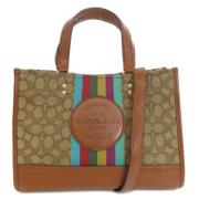 Coach Pre-owned Pre-owned Tyg axelremsvskor Brown, Dam