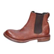 Moma Vintage Läder Ankelboots för Kvinnor Brown, Dam