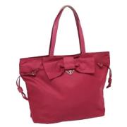 Prada Vintage Pre-owned Nylon totevskor Pink, Dam