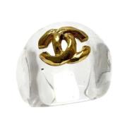 Chanel Vintage Pre-owned Metall chanel-smycken White, Dam